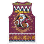 Merry Eagle Roar Personalized Basketball Jersey Christmas Rugby League Spirit - Aussie Hoodie