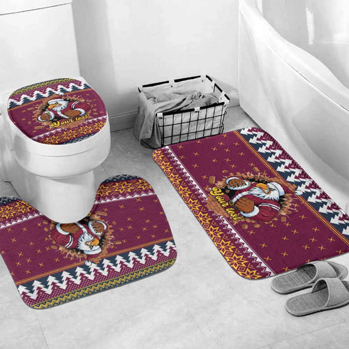 Merry Eagle Roar Personalized Bathroom Set Christmas Rugby League Spirit - Aussie Hoodie