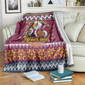Merry Eagle Roar Personalized Blanket Christmas Rugby League Spirit - Aussie Hoodie