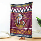 Merry Eagle Roar Personalized Blanket Christmas Rugby League Spirit - Aussie Hoodie