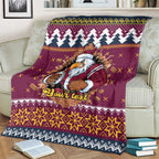 Merry Eagle Roar Personalized Blanket Christmas Rugby League Spirit - Aussie Hoodie