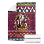 Merry Eagle Roar Personalized Blanket Christmas Rugby League Spirit - Aussie Hoodie