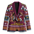 Merry Eagle Roar Personalized Blazer Christmas Rugby League Spirit - Aussie Hoodie