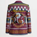 Merry Eagle Roar Personalized Blazer Christmas Rugby League Spirit - Aussie Hoodie