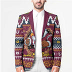 Merry Eagle Roar Personalized Blazer Christmas Rugby League Spirit - Aussie Hoodie