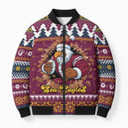 Merry Eagle Roar Personalized Bomber Puffer Jacket Christmas Rugby League Spirit - Aussie Hoodie