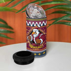 Merry Eagle Roar Personalized 4 in 1 Can Cooler Tumbler Christmas Rugby League Spirit - Aussie Hoodie