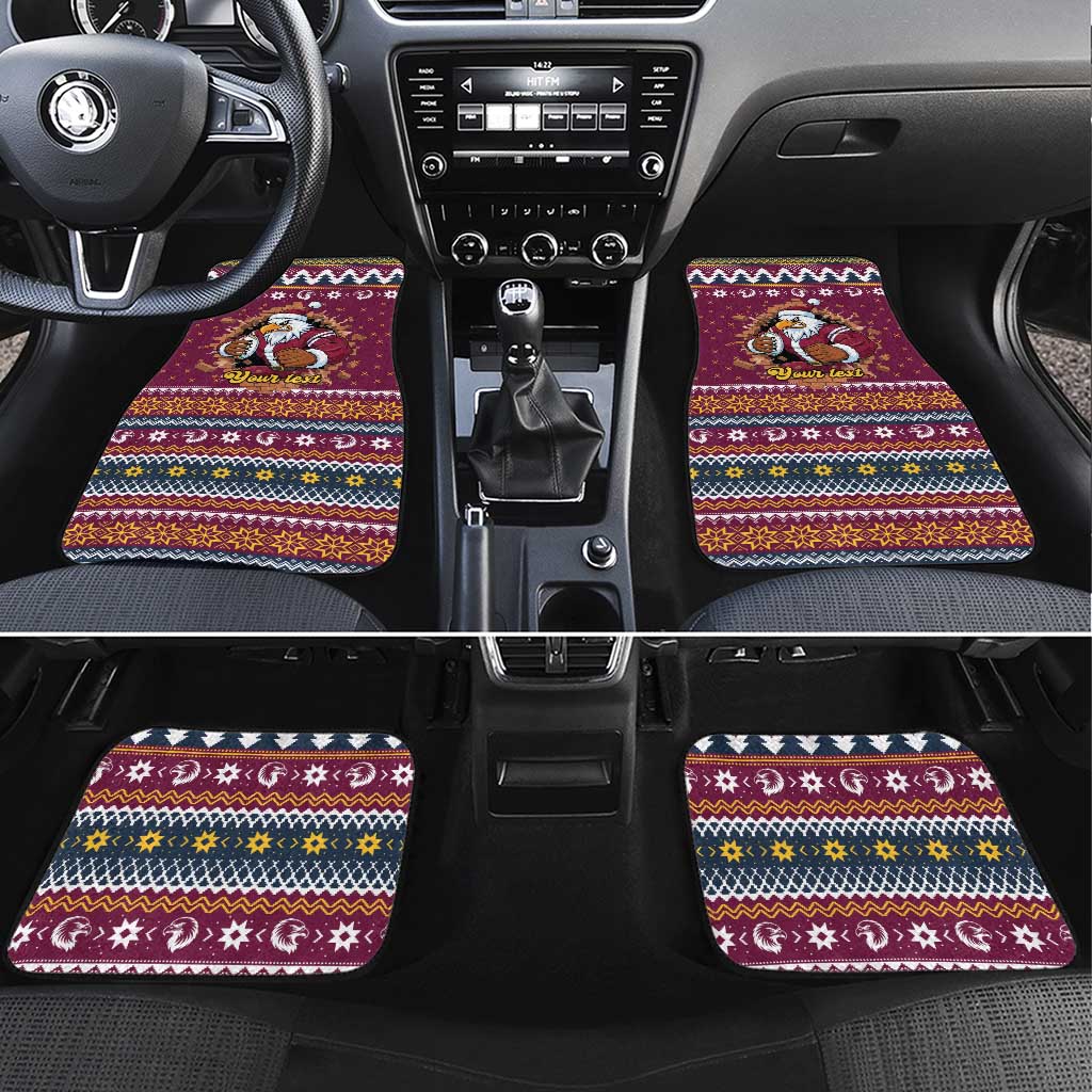 Merry Eagle Roar Personalized Car Mats Christmas Rugby League Spirit - Aussie Hoodie