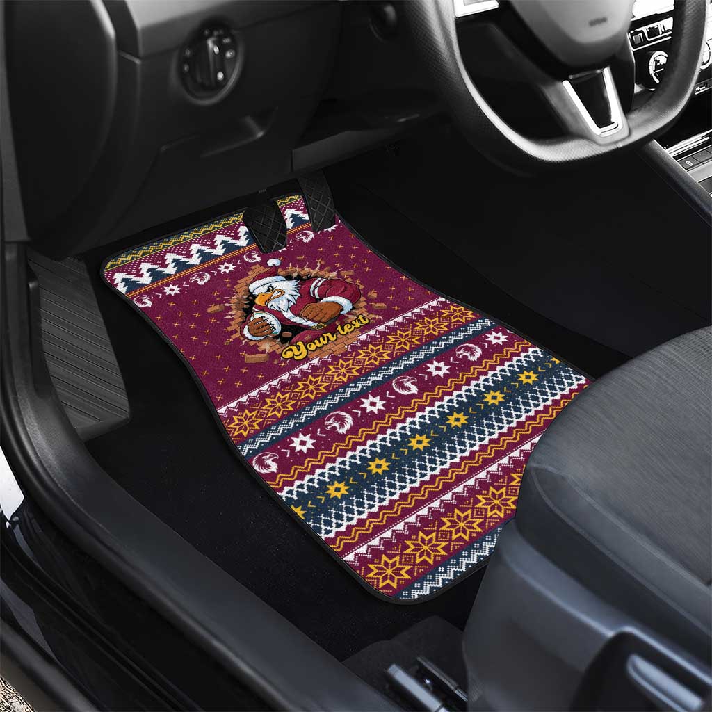 Merry Eagle Roar Personalized Car Mats Christmas Rugby League Spirit - Aussie Hoodie