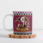 Merry Eagle Roar Personalized Ceramic Mug Christmas Rugby League Spirit - Aussie Hoodie