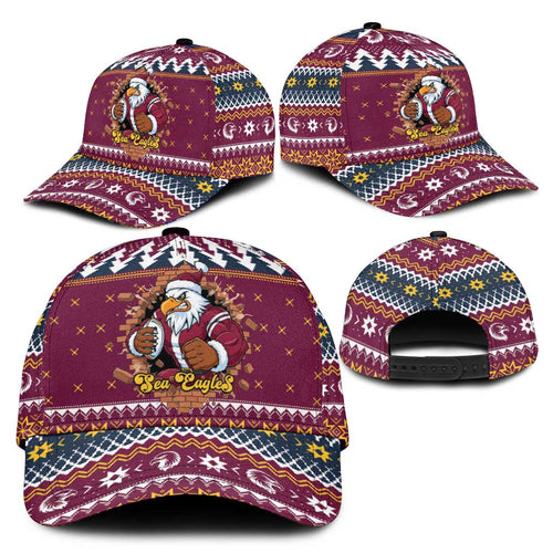 Merry Eagle Roar Classic Cap Christmas Rugby League Spirit - Aussie Hoodie