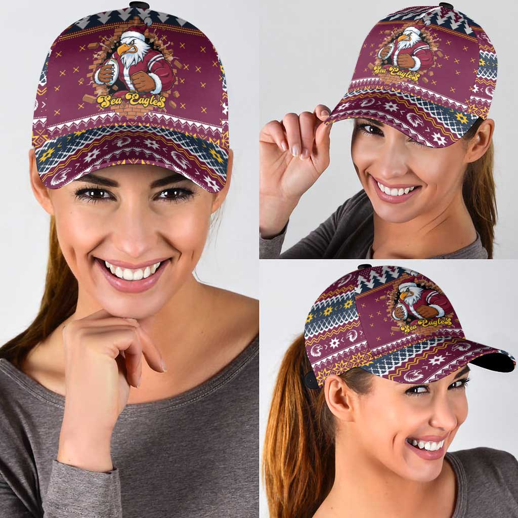 Merry Eagle Roar Classic Cap Christmas Rugby League Spirit - Aussie Hoodie