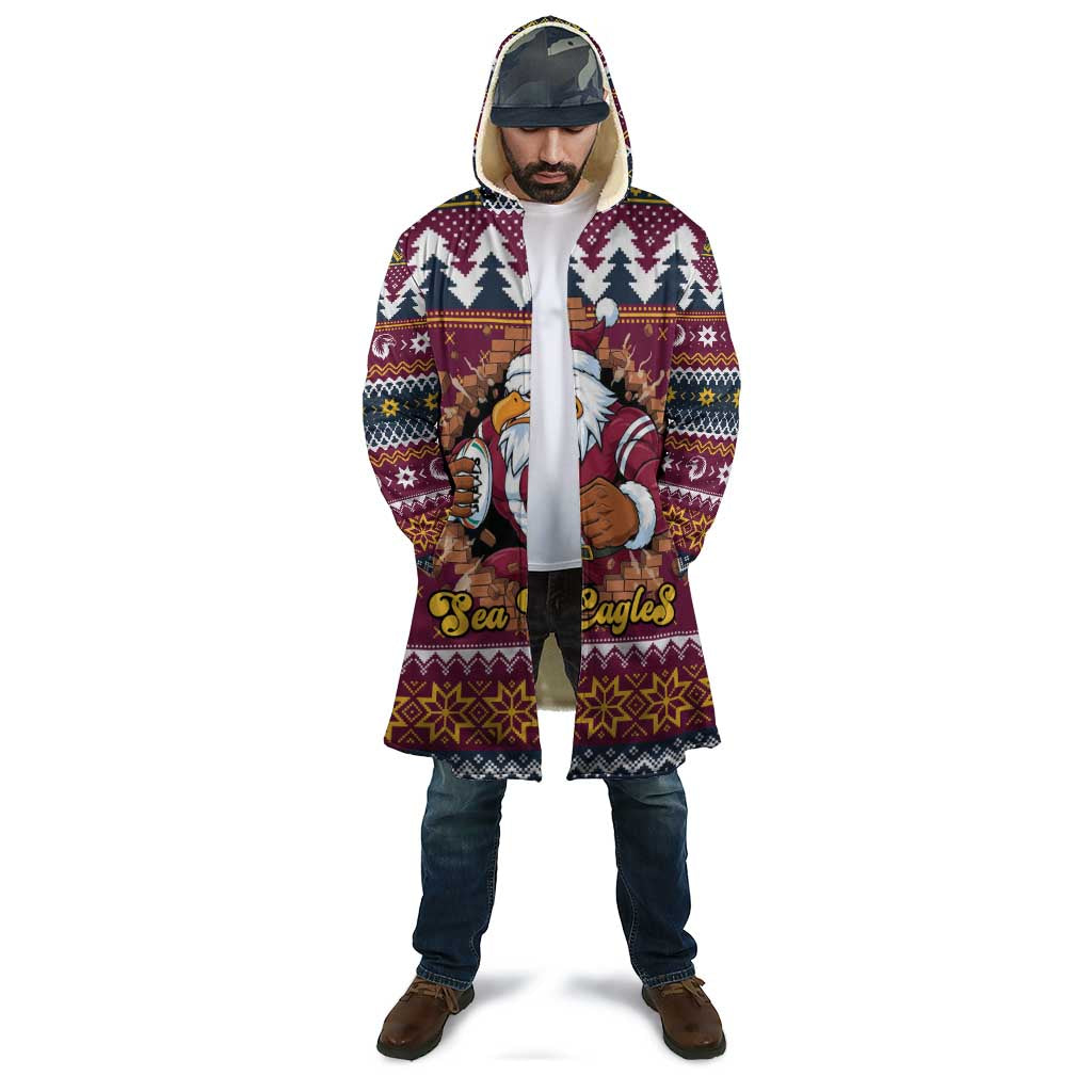 Merry Eagle Roar Personalized Cloak Christmas Rugby League Spirit - Aussie Hoodie