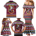 Merry Eagle Roar Personalized Family Matching Mermaid Dress and Hawaiian Shirt Christmas Rugby League Spirit - Aussie Hoodie
