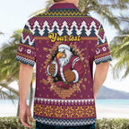 Merry Eagle Roar Personalized Hawaiian Shirt Christmas Rugby League Spirit - Aussie Hoodie
