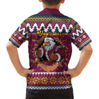 Merry Eagle Roar Personalized Hawaiian Shirt Christmas Rugby League Spirit - Aussie Hoodie