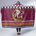 Merry Eagle Roar Personalized Hooded Blanket Christmas Rugby League Spirit - Aussie Hoodie