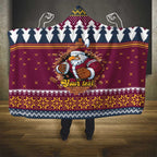 Merry Eagle Roar Personalized Hooded Blanket Christmas Rugby League Spirit - Aussie Hoodie
