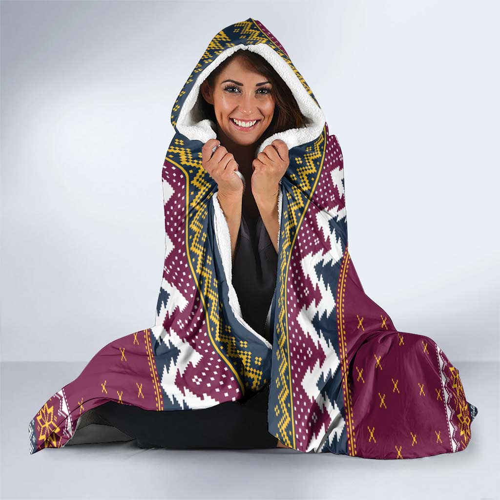Merry Eagle Roar Personalized Hooded Blanket Christmas Rugby League Spirit - Aussie Hoodie