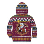 Merry Eagle Roar Personalized Kid Hoodie Christmas Rugby League Spirit - Aussie Hoodie