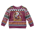 Merry Eagle Roar Personalized Kid Ugly Christmas Sweater Christmas Rugby League Spirit - Aussie Hoodie