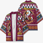 Merry Eagle Roar Personalized Kimono Christmas Rugby League Spirit - Aussie Hoodie