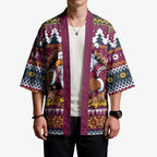 Merry Eagle Roar Personalized Kimono Christmas Rugby League Spirit - Aussie Hoodie