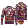 Merry Eagle Roar Personalized Ugly Christmas Sweater Christmas Rugby League Spirit - Aussie Hoodie