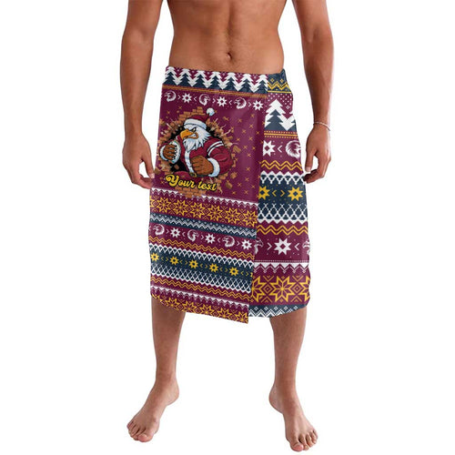 Merry Eagle Roar Personalized Lavalava Christmas Rugby League Spirit - Aussie Hoodie
