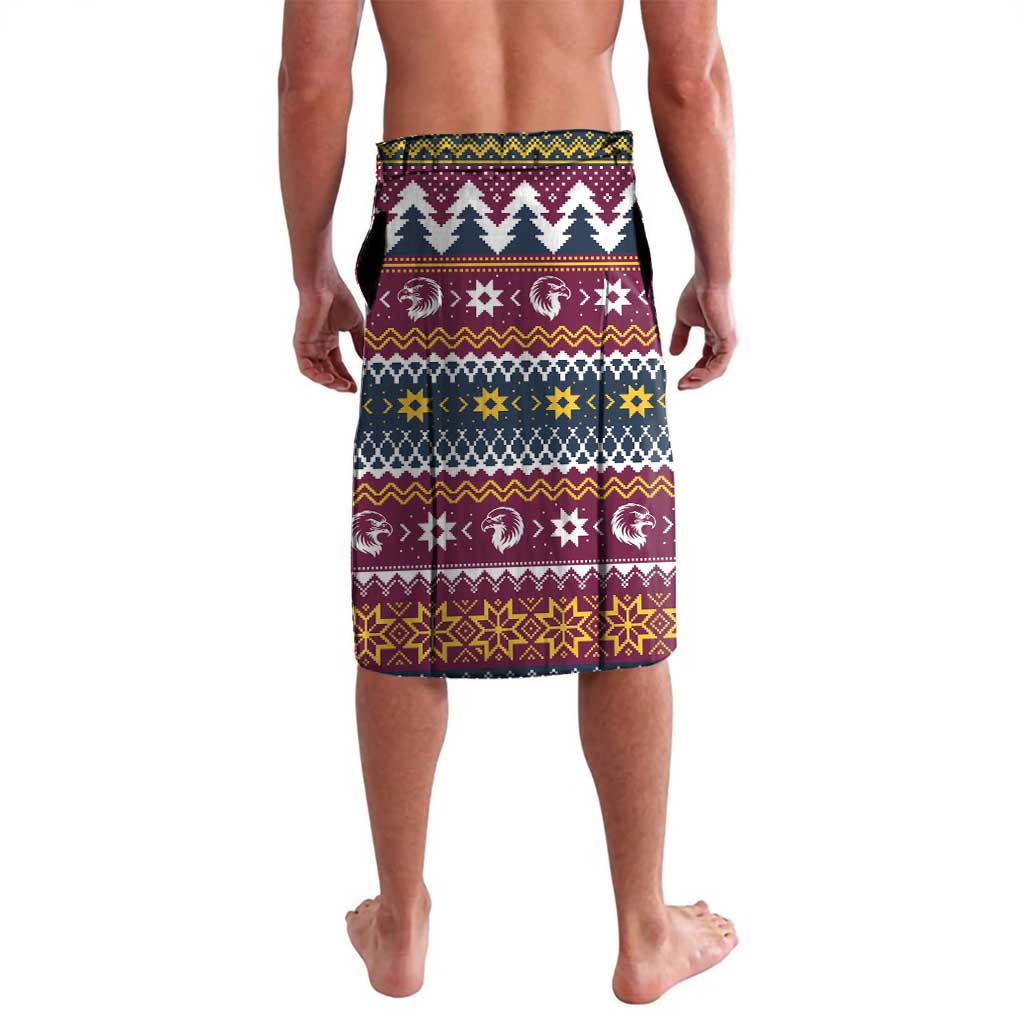 Merry Eagle Roar Personalized Lavalava Christmas Rugby League Spirit - Aussie Hoodie