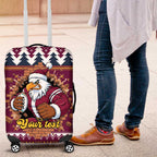 Merry Eagle Roar Personalized Luggage Cover Christmas Rugby League Spirit - Aussie Hoodie