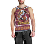 Merry Eagle Roar Personalized Men Tank Top Christmas Rugby League Spirit - Aussie Hoodie