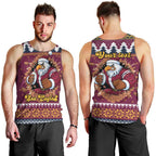 Merry Eagle Roar Personalized Men Tank Top Christmas Rugby League Spirit - Aussie Hoodie