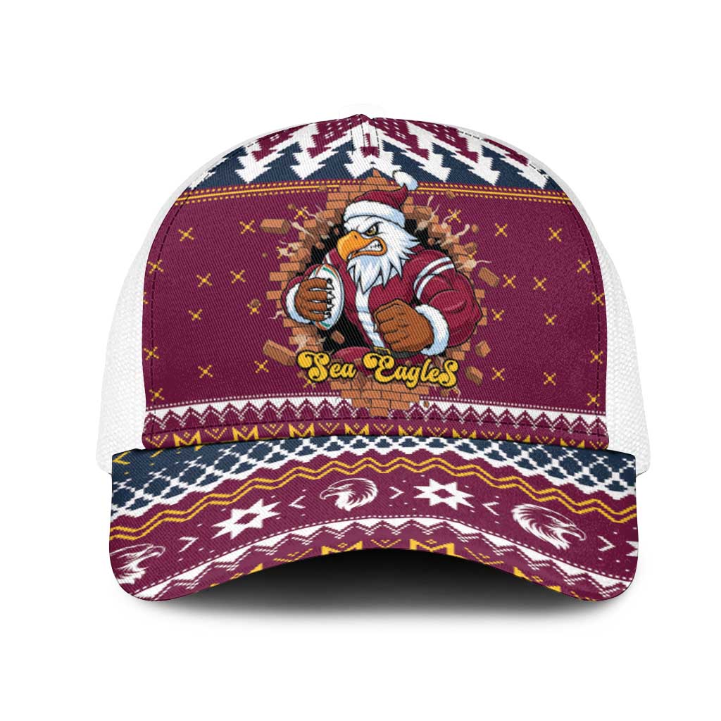 Merry Eagle Roar Mesh Trucker Cap Christmas Rugby League Spirit - Aussie Hoodie