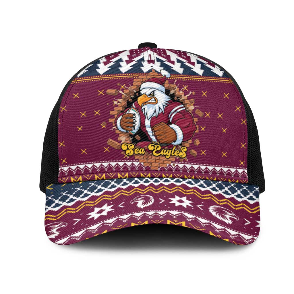 Merry Eagle Roar Mesh Trucker Cap Christmas Rugby League Spirit - Aussie Hoodie