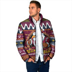 Merry Eagle Roar Personalized Padded Jacket Christmas Rugby League Spirit - Aussie Hoodie