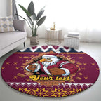 Merry Eagle Roar Personalized Round Carpet Christmas Rugby League Spirit - Aussie Hoodie