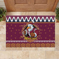 Merry Eagle Roar Personalized Rubber Doormat Christmas Rugby League Spirit - Aussie Hoodie