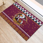 Merry Eagle Roar Personalized Rubber Doormat Christmas Rugby League Spirit - Aussie Hoodie