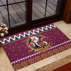 Merry Eagle Roar Personalized Rubber Doormat Christmas Rugby League Spirit - Aussie Hoodie