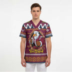 Merry Eagle Roar Personalized Scrub Top Christmas Rugby League Spirit - Aussie Hoodie