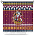 Merry Eagle Roar Personalized Shower Curtain Christmas Rugby League Spirit - Aussie Hoodie