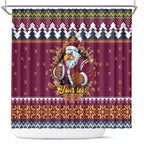 Merry Eagle Roar Personalized Shower Curtain Christmas Rugby League Spirit - Aussie Hoodie