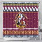Merry Eagle Roar Personalized Shower Curtain Christmas Rugby League Spirit - Aussie Hoodie