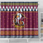 Merry Eagle Roar Personalized Shower Curtain Christmas Rugby League Spirit - Aussie Hoodie