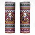 Merry Eagle Roar Personalized Skinny Tumbler Christmas Rugby League Spirit - Aussie Hoodie