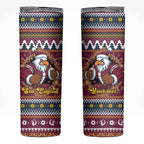 Merry Eagle Roar Personalized Skinny Tumbler Christmas Rugby League Spirit - Aussie Hoodie