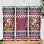 Merry Eagle Roar Personalized Skinny Tumbler Christmas Rugby League Spirit - Aussie Hoodie