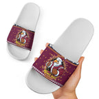 Merry Eagle Roar Personalized Slide Sandals Christmas Rugby League Spirit - Aussie Hoodie