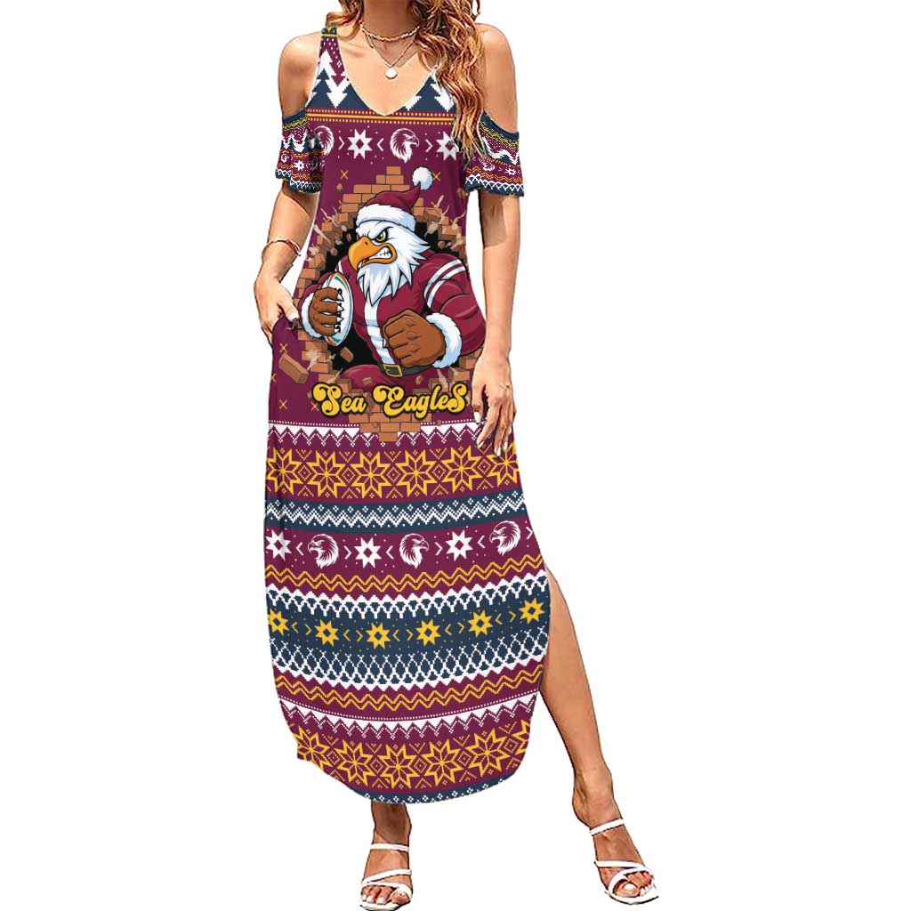 Merry Eagle Roar Personalized Summer Maxi Dress Christmas Rugby League Spirit - Aussie Hoodie